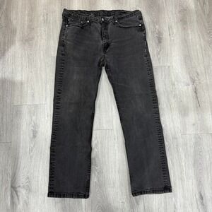 Levi's 514 Straight Fit Jeans Men's W38 L32 (36x30) Black Denim